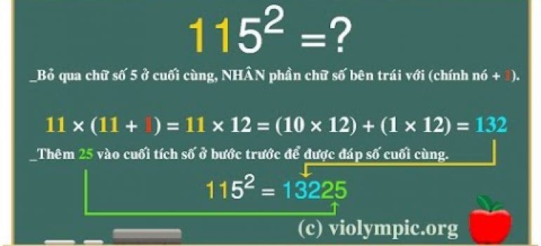 THỦ THUẬT TÍNH NHANH BÌNH PHƯƠNG