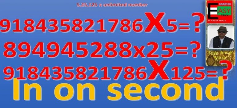 Mẹo tính nhẩm siêu nhanh với 5, 25, 125 