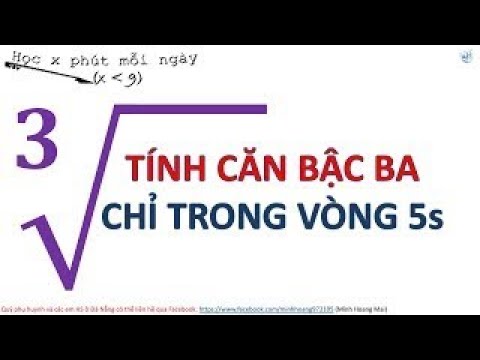 MẸO TÍNH NHANH CĂN BẬC 3